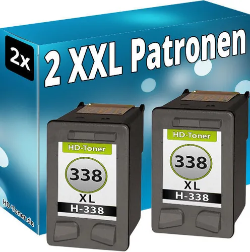 2x TINTE PATRONEN für HP 338 XL DeskJet 460 5740 6520 6540 6543 6830 6840 9800