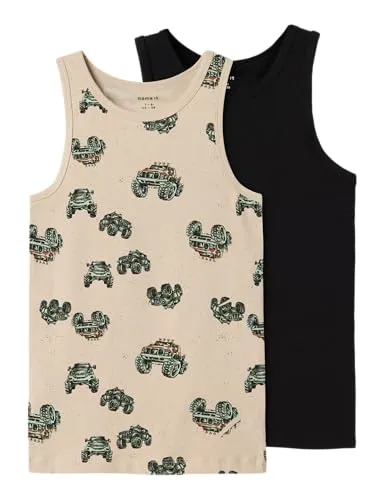 NAME IT Jungen Nkmtank Top 2p Peyote Monster Truck Noos Unterhemd, Peyote, 146-152 EU