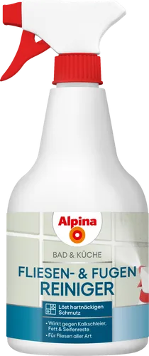 Alpina Fliesen & Fugenreiniger 500 ml - Reinigungsmittel für strahlende Fliesen und Fugen, entfernt mühelos Schmutz und sorgt für hygienische Sauberkeit.
