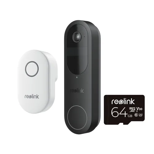 REOLINK D340B 4MP 2K WLAN Türklingel mit 64 GB Speicher - Google Home Kamera mit 4MP HD, intelligenter Erkennung und Sofortwarnungen. Genießen Sie Zwei-Wege-Audio und zuverlässigen Schutz bei jedem Wetter.