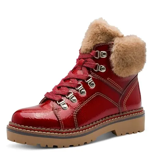 Tamaris Damen Stiefel Leder rot 38 in rot von Tamaris