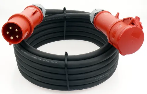 Mennekes Verlängerungskabel 32A 400V H07RN-F 5x6 20m mit Phasenwender - Hochwertiges Verlängerungskabel, spritzwassergeschützt, ideal für den professionellen Einsatz, made in Germany.