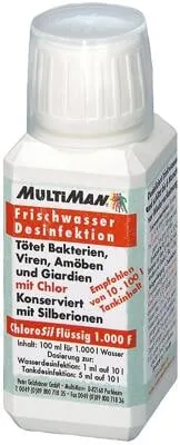 Multiman ChloroSil 1000 F Trinkwasserkonservierung, 100 ml flüssig