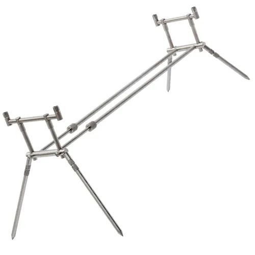 PROLOGIC Stainless Steel 2 Rod - Robuste Rutenauflage - Rutenauflage für 2 Ruten, höhenverstellbar von 37 bis 50 cm, ideal für Angler, die Stabilität und Flexibilität suchen.