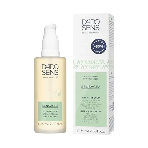 DADO SENS SENSACEA INTENSIVSERUM 75 ml - Medizinische Körperpflege für hypersensible Haut - Beruhigt Rötungen und Hitzegefühl, spendet intensiv Feuchtigkeit und stärkt die Hautbarriere bei regelmäßiger Anwendung.