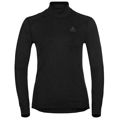 Odlo Active Warm ECO Damen Langarm-Jersey - Schwarz - S - Funktionsunterwäsche für Damen, bietet optimalen Komfort und Wärme bei kühlen Außensitzungen, um Ihre Leistung zu steigern.