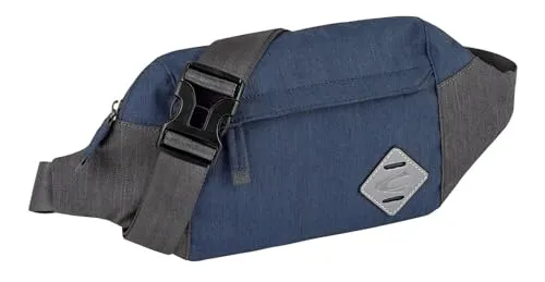 camel active Satipo Herren Gürteltasche Klein Blau - Gürteltasche aus strapazierfähigem Nylon mit praktischem Design, ideal für den Alltag. Flexibel anpassbar dank verstellbarem Gewebeband.