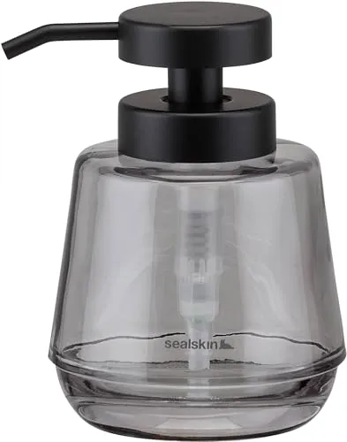 Sealskin Mood Seifenspender aus Glas, Inhalt: 380 ml, Farbe: Grau