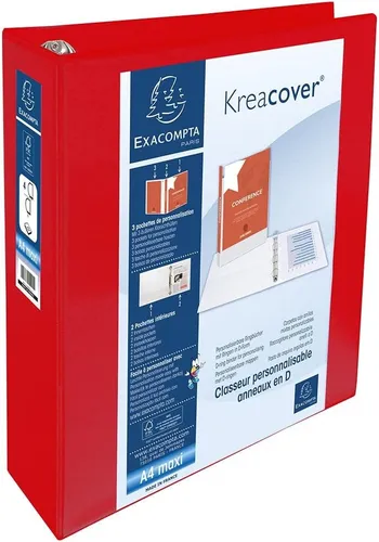 EXACOMPTA Präsentations Ringbuch A4 Maxi rot 4D Ring Mechanik