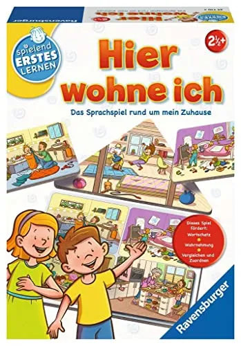 Ravensburger Lernspiel Hier wohne ich 24710, für 1-3 Spieler ab 2,5 Jahren
