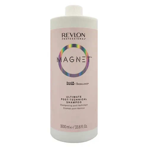 Revlon Magnet Post-Technical Shampoo 1000ml - Shampoo für strahlende Haarfarbe, entfernt Ablagerungen und neutralisiert Wasserqualität. Stärkt die Haarstruktur und sorgt für glänzendes, geschmeidiges Haar nach dem Färben.