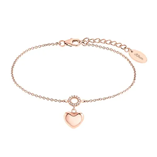 s.Oliver Armband 925 Sterling Silber mit Zirkonia in rosegold von s.Oliver