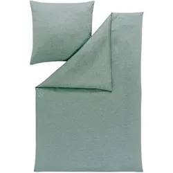 Estella Bettwäsche Takoma Mintgrün, 135x200 cm - Hochwertige Jersey-Bettwäsche in Mintgrün, bügelfrei und atmungsaktiv, ideal für Allergiker. Oeko-Tex® zertifiziert für hygienischen Schlafkomfort.