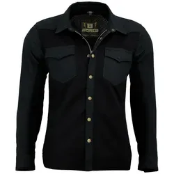 Motorrad Bores Driver Shirt MESH Hemd Herren (schwarz) Gr: M - Motorradjacke aus 100% Polyester mit Aramid-Futtermaterial für optimale Sicherheit und Komfort, ideal für Biker und Motorradliebhaber.