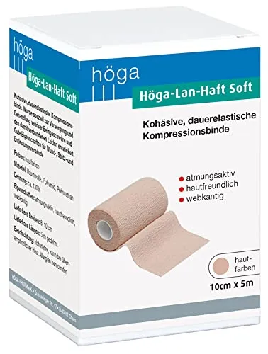 Höga Pharm Lan-Haft Soft kohäsive Kompressionsbinde 10cm x 5m