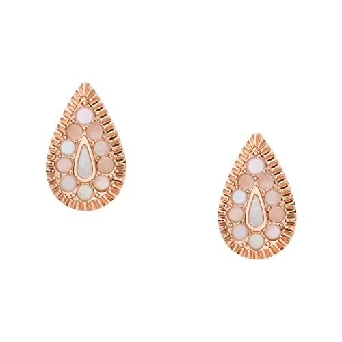 Fossil Ohrringe Für Frauen, Länge: 11.8X7.3X1.8mm Gold-Edelstahl-Ohrringe, JF04149791