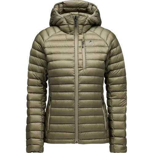 Black Diamond Damen Approach Down Hoodie Jacke (Größe XS, grün) - Leichte und wärmende Daunenjacke, ideal für Outdoor-Aktivitäten und den Weg zum Fels – bietet hervorragenden Komfort und Bewegungsfreiheit.