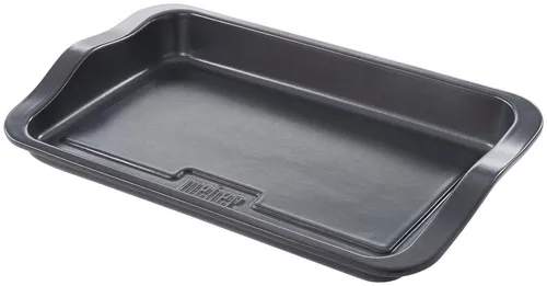 Weber Grillplattenaufsatz BBQ Keramik-Grillplatte - Grillzubehör: Keramische Grillplatte (42,5 x 24,5 cm), geschirrspülmaschinenfest und kratzfest für müheloses Grillvergnügen.