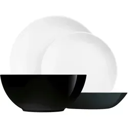 Diwali Luminarc Tafelservice 19-teilig (Black & White, 19-teilig)