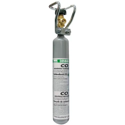 Dennerle CO2 Vorratsflasche MEHRWEG - 500 g - CO2 Ausstattung für Aquarien, umweltfreundliche Mehrwegflasche für nachhaltige Nutzung und optimale Pflanzenversorgung.