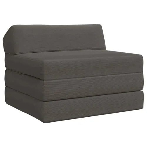 vidaXL Klappsofa Bett Dunkelgrau 200 x 70 x 10 cm