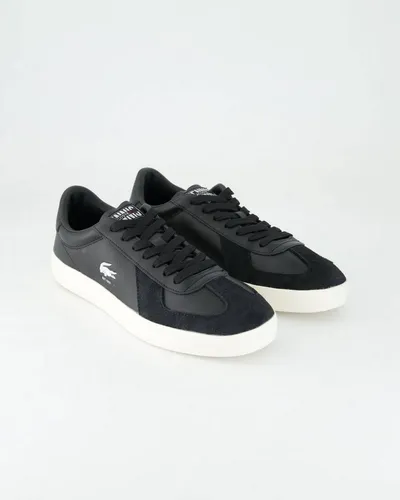 Lacoste Baseshot Sneaker aus Leder und Veloursleder in schwarz von Lacoste