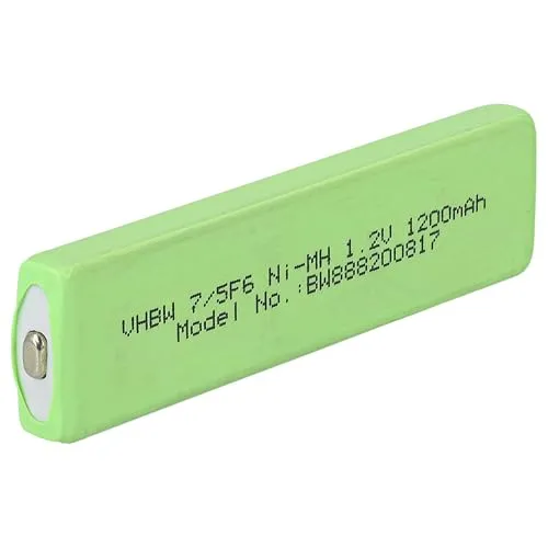vhbw Akkuzelle kompatibel mit Sony D-EJ1000, D-EJ2000, D-EJ915 CD Player (1100mAh, 1,2V, NiMH), Akku 7/5F6, Button Top
