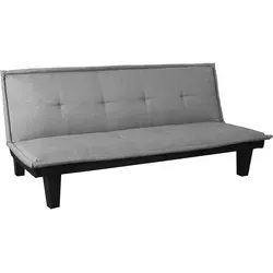 3er-Sofa HWC-C87: Schlafsofa mit Schlaffunktion und verstellbarer Rückenlehne - Sofa mit Schlaffunktion, klappbar und platzsparend, ideal für Gäste und entspannte Abende. Elegantes Design in hellgrau, einfache Montage und bequeme Polsterung.