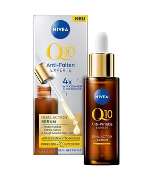 NIVEA Q10 Anti-Falten Experte Dual Action Serum 30 ml - Innovatives Gesichtsserum zur Unterstützung der Hautpflege, mindert sichtbar Falten und sorgt für ein glatteres Hautbild. Ideal für Ihre tägliche Pflege-Routine.