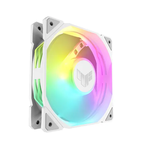 Asus Gehäuselüfter TR120 ARGB Reverse Blade White - leistungsstarker 120mm Lüfter, mit RGB-Beleuchtung für individuelle PC-Gestaltung