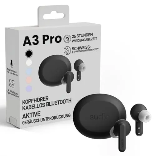 SUDIO-Kopfhörer A3 Pro Schwarz von sudio
