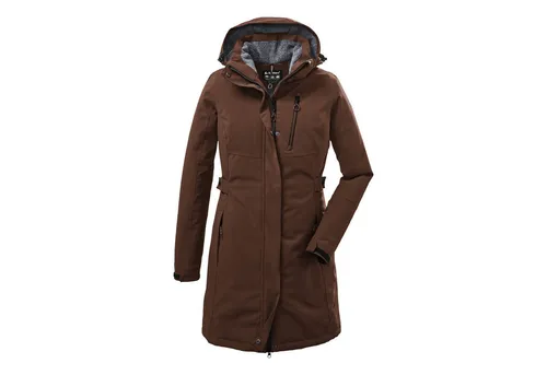 Killtec Funktionsmantel Parka KOW 165 für Damen - Wasserdichter Funktionsparka mit abzipbarer Kapuze und atmungsaktiven Eigenschaften. Ideal für Herbst/Winter, ausgestattet mit praktischen Taschen und regulierbarer Taillenweite.