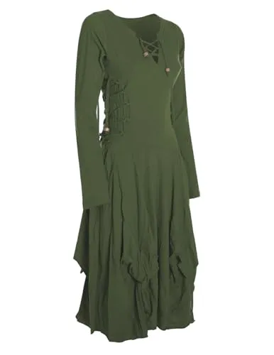 Vishes Langes Langarm Damen Kleid