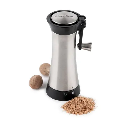 Hagen Grote Muskatmühle: Effizientes Mahlen für aromatische Gewürze - Küchenhelfer mit innovativem Mahlmechanismus, der für schnelles und ergiebiges Mahlen von Muskatnüssen sorgt.