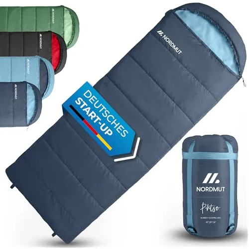 NORDMUT® Deckenschlafsack für Erwachsene – Ultraleicht & Kompakt für Camping und Outdoor - Der NORDMUT® Deckenschlafsack bietet mit seinem geringen Packmaß von 30 x 40 cm und nur 1.600 g idealen Komfort für Outdoor-Abenteuer. Hergestellt aus hochwertigem, atmungsaktivem Material, ist er der perfekte Begleiter für Camping, Trekking und Festivals.