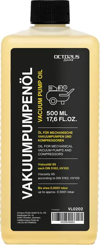 Vakuumpumpenöl 500ml, Vakuumöl mit Viskosität 95 nach DIN 5162, HV100