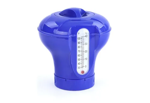 RAMROXX Pool Pool Dosierschwimmer mit Thermometer 200g Chlordosierer Pool