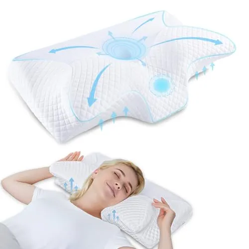 HOMCA Ergonomisches Nackenstützkissen aus Memory Foam 60x35cm