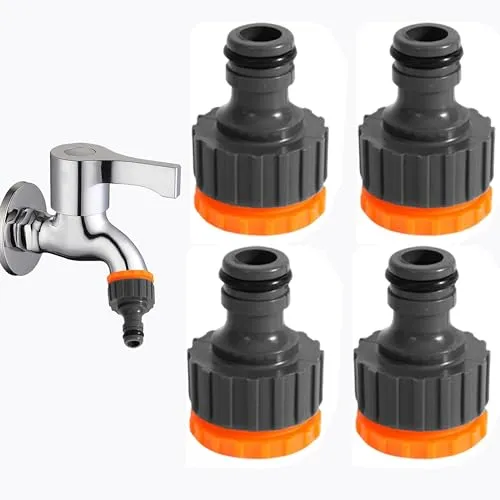 4pcs Gardena Anschluss 1/2 Zoll Hahnverbinder 3/4 Zoll,Kunststoff Adapter Kupplung Schlauchanschluss Set, 2-In-1 Schlauchanschluss Set Für Wasserhahn schlauch Anschluss