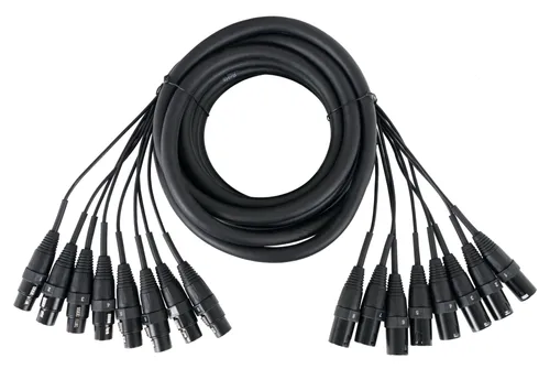 Pronomic Stage MX8/0-5 Sub-Multicore XLR 5m - 8-fach Multicore XLR, hochwertiges, handverlötetes Kabel mit nummerierten Metallsteckverbindern, ideal für Tonstudio und Bühne, Länge: 5 Meter.