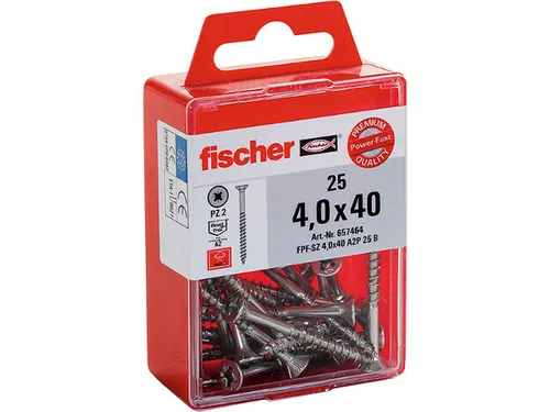 Fischer Spanplattenschrauben Power-Fast 4,0x40 Senkkopf A2 TG PZ 657464