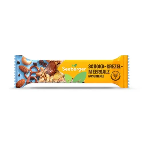 Seeberger Nussriegel Schoko-Brezel-Meersalz Multipack – 15 × 35 g