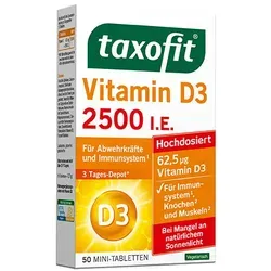 Produktbild Taxofit Vitamin D3 2500 I.E. Tabletten – 50 Stück