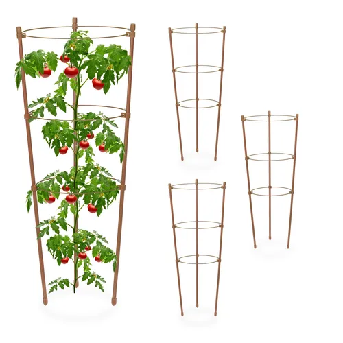 Rankhilfe Rankstütze Pflanzenhalter Tomatensäule Blumenstütze 4 Stück 45 cm
