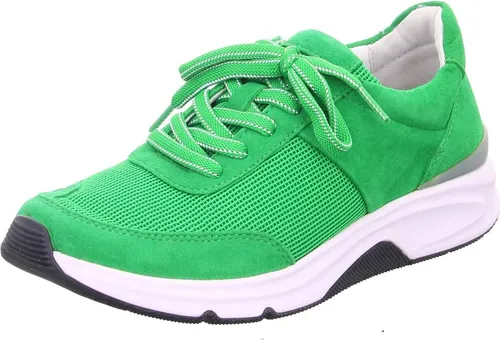 Gabor Komfort Schnürschuhe Damen 31373432373234 Grün 38 EU - Sneaker mit rollingsoft Technologie für optimales Abrollen, aus hochwertigem Veloursleder und Textil, mit herausnehmbarer Sohle für individuellen Komfort.