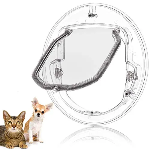 Katzenklappe Rund mit 4-Wege Verriegelung