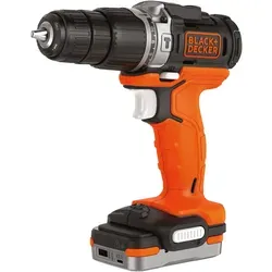 Black+Decker Akku-Schlagbohrschrauber BDCHD12S1 - Akkuschrauber mit 12V, 2-Gang Vollmetallgetriebe und LED-Licht für präzises Schrauben und kraftvolles Bohren in Holz, Metall und Mauerwerk.
