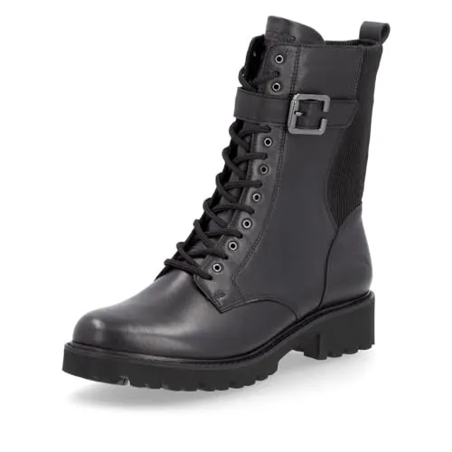 Remonte Damen Combat Boots D8664 - Bequeme Stiefeletten mit herausnehmbarer Einlage - Wanderschuhe mit schockabsorbierender, herausnehmbarer Innensohle für individuellen Komfort und Atmungsaktivität durch hochwertiges Glattleder.
