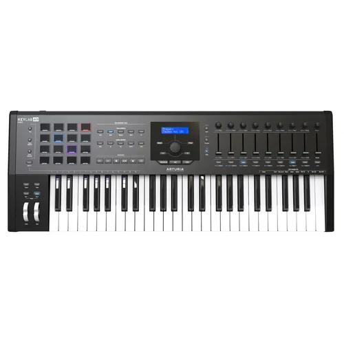 Arturia KeyLab MkII 49 Black – Premium MIDI-Controller - Audio-Controller mit hochwertiger 49-Tasten Klaviatur, Aluminiumgehäuse und umfangreichem Softwarebundle für sofortige Musikproduktion.
