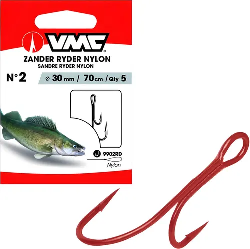 VMC Zander Ryder 9902 Doppelhaken Vorfachhaken 70cm #1/0
